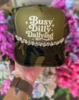 Busy Dilly Dallying Trucker Hat - Halemi & Co.
