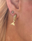 Golden Coastal Fish Drop Earrings - Halemi & Co.