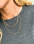 Golden Layers Double Chain Necklace - Halemi & Co.