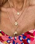 Layered Floral Necklace & Stud Set - Halemi & Co.