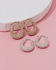Luxe Pavé Huggie Hoop Earrings - Halemi & Co.