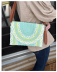 Multi Pattern Straw Envelope Crossbody - Halemi & Co.