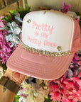 Pretty Is As Pretty Does Rhinestone Trucker Hat - Halemi & Co.