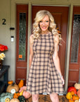 Autumn Avenue Plaid Swing Mini Dress - Halemi & Co.