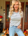 Stripe Soft Knit Tee - Halemi & Co.