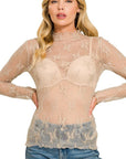 Delicate Details Floral Lace Layering Top – Light Mocha - Halemi & Co.