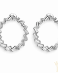 Rhinestone Circle Studs - Halemi & Co.