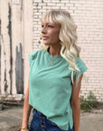 Sage Relaxed Cap Sleeve Top - Halemi & Co.