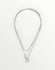 Silver Keepsake Layered Charm Necklace - Halemi & Co.