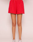Smocked High - Waist Textured Shorts - Halemi & Co.