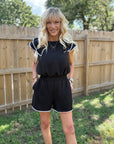 Airflow Shorts with Contrast Scallop Trim - Halemi & Co.