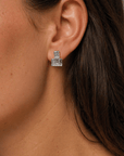 Baguette Crystal Stud Earrings - Halemi & Co.