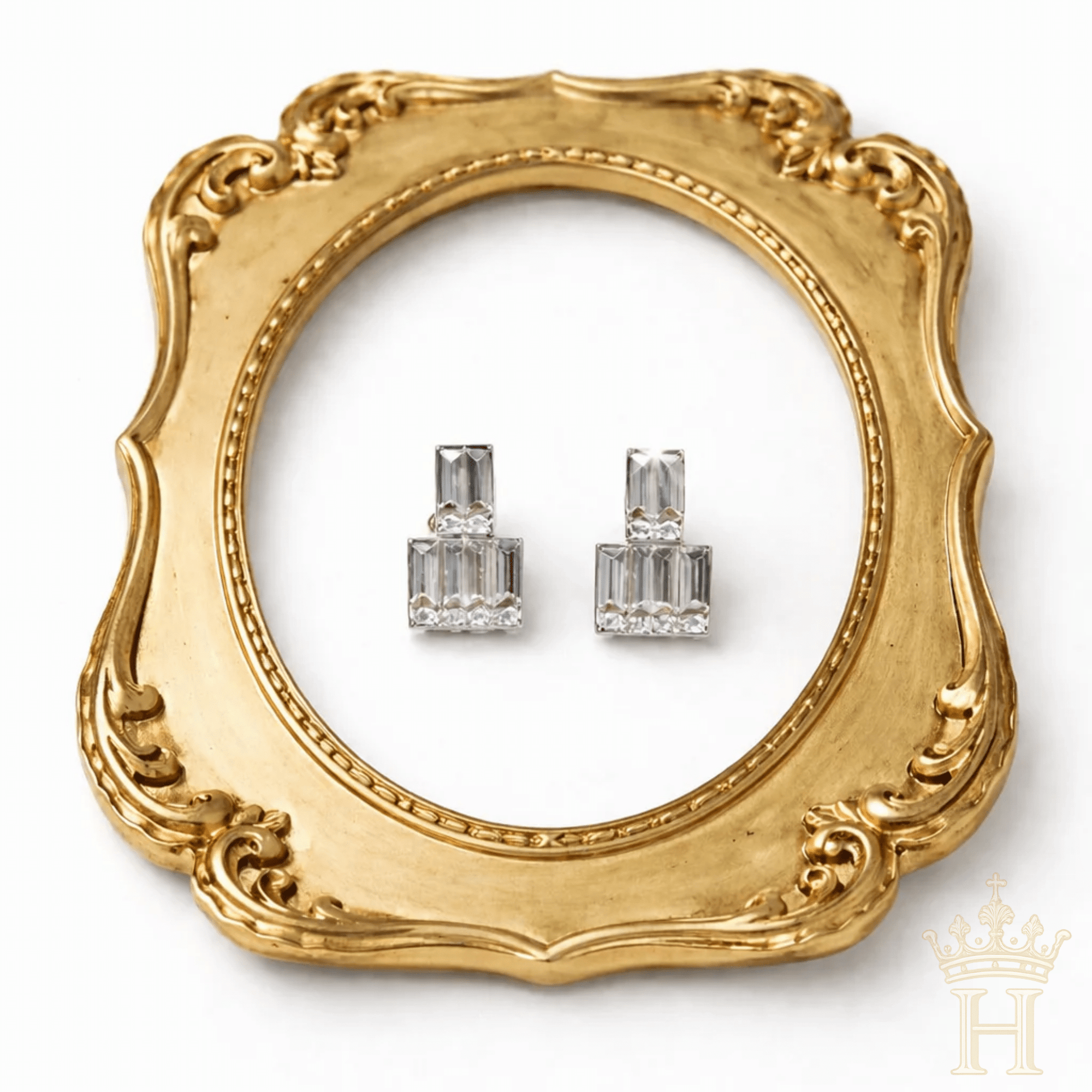 Baguette Crystal Stud Earrings - Halemi & Co.