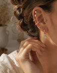 Blush Clover 18K Gold Dipped Earring Set - Halemi & Co.