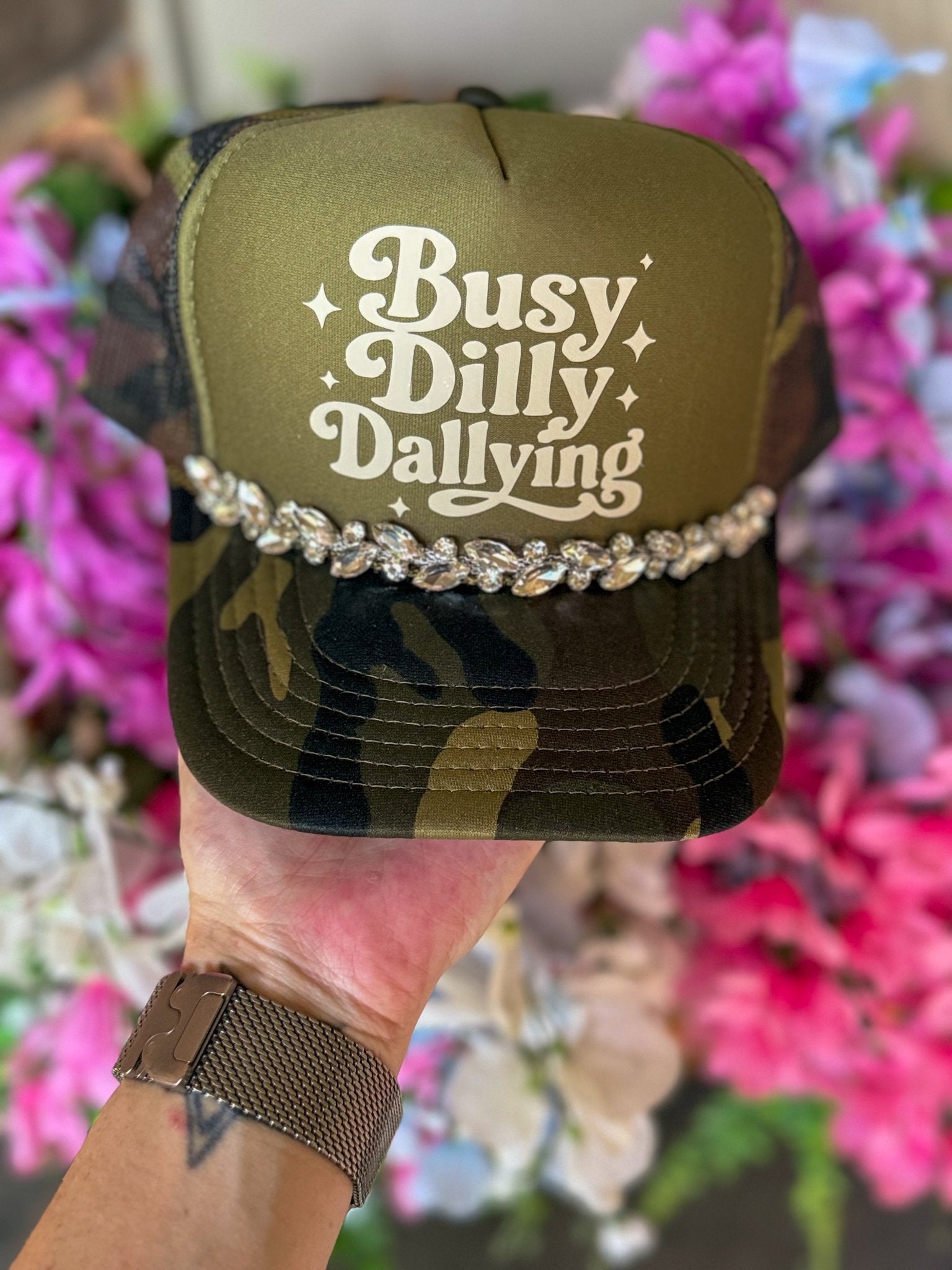Busy Dilly Dallying Trucker Hat - Halemi &amp; Co.