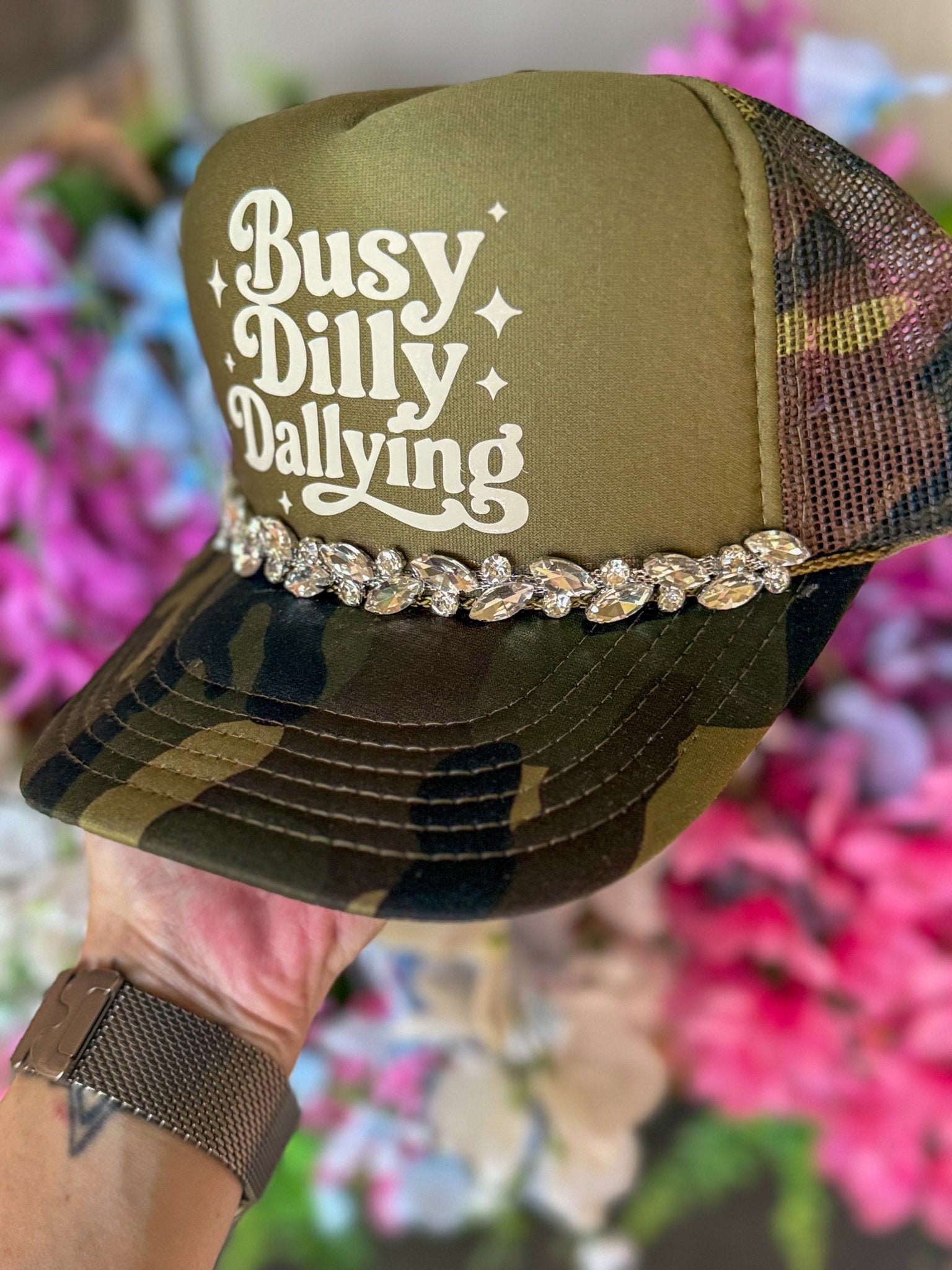 Busy Dilly Dallying Trucker Hat - Halemi &amp; Co.