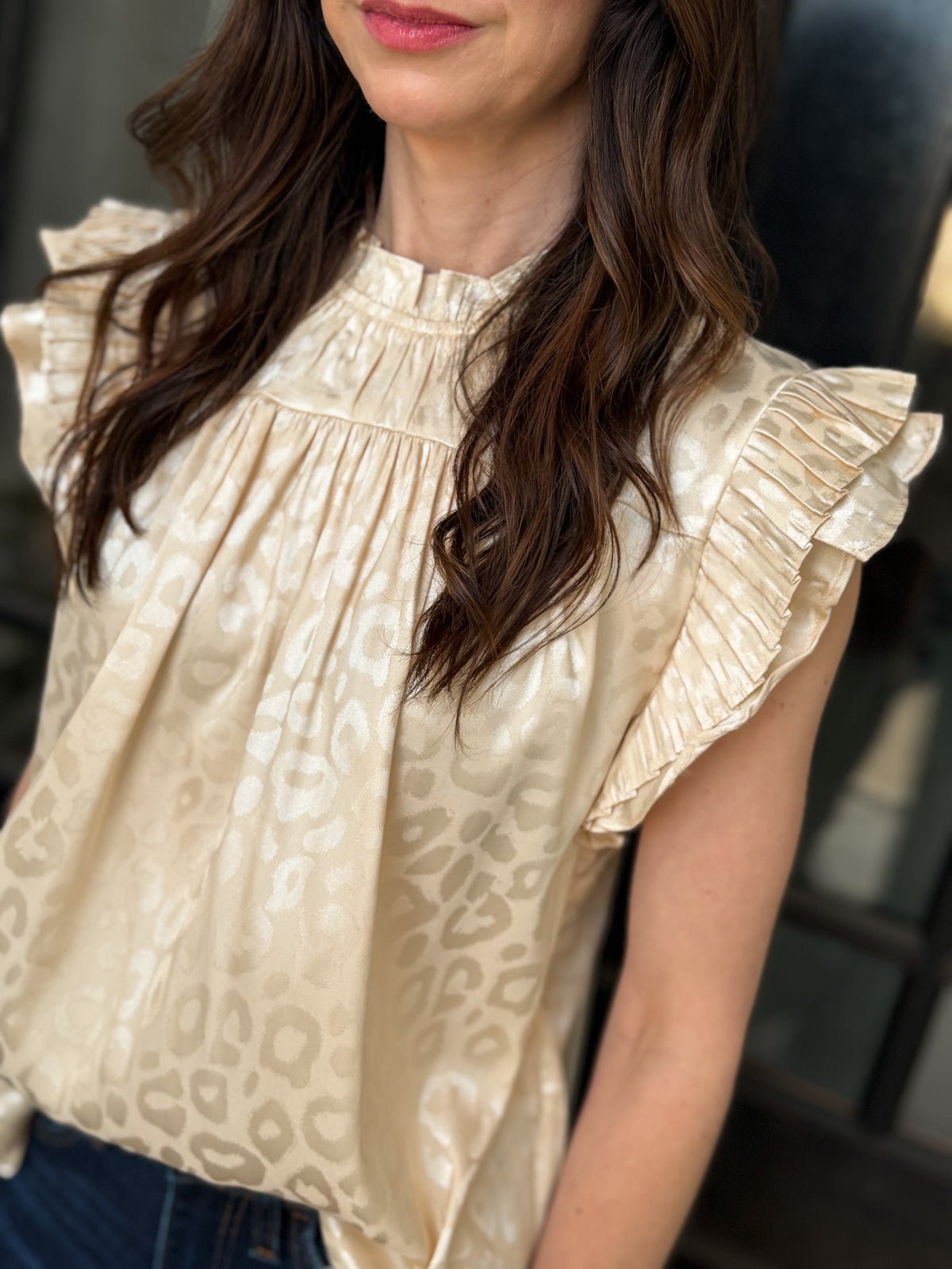 Champagne Social Blouse - Halemi & Co.