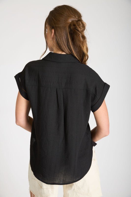 Classic Charm Collared Lightweight Blouse - Halemi & Co.