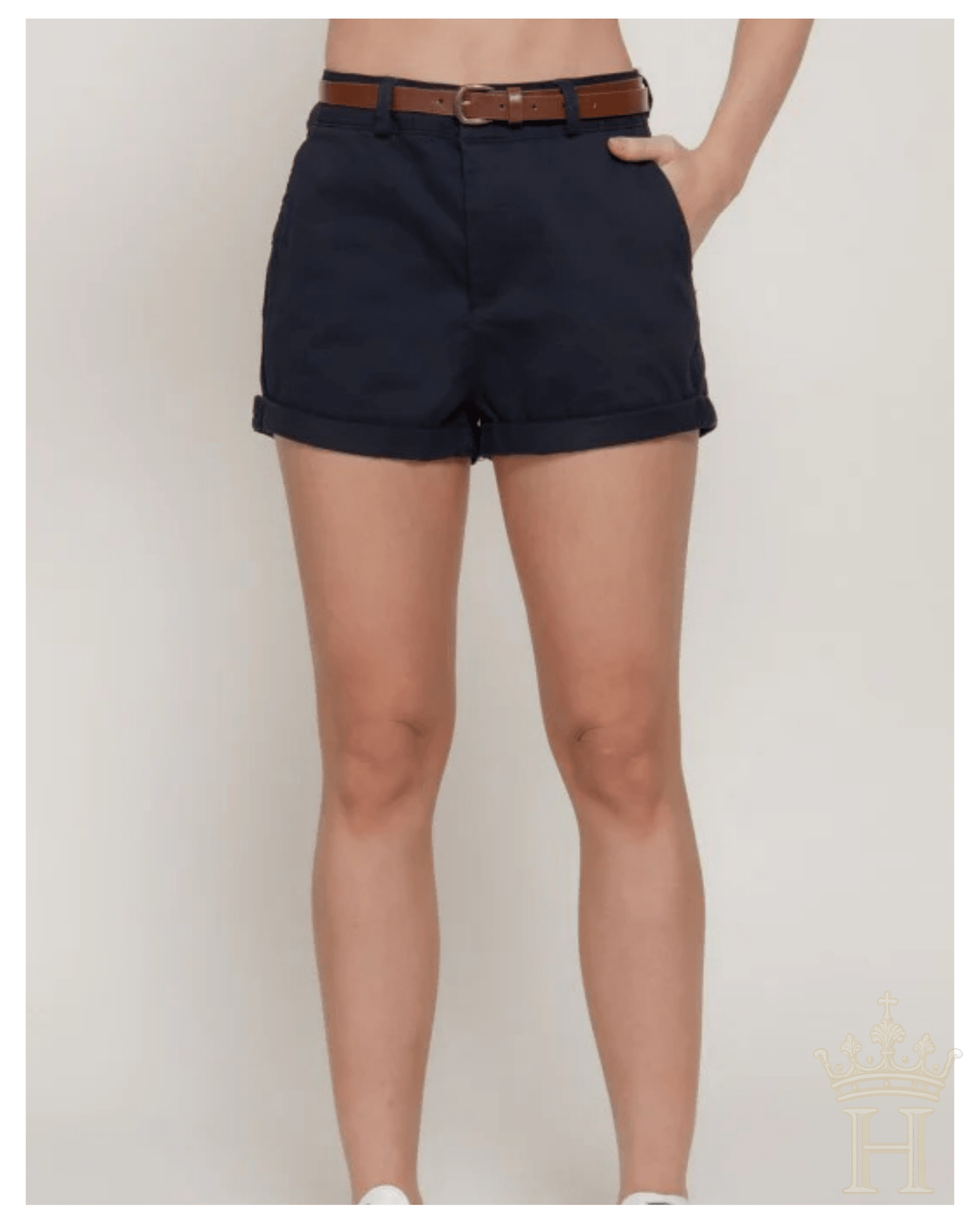 Twill shorts styled for elevated casual boutique fashion