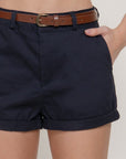 Tailored twill shorts with comfortable everyday fit