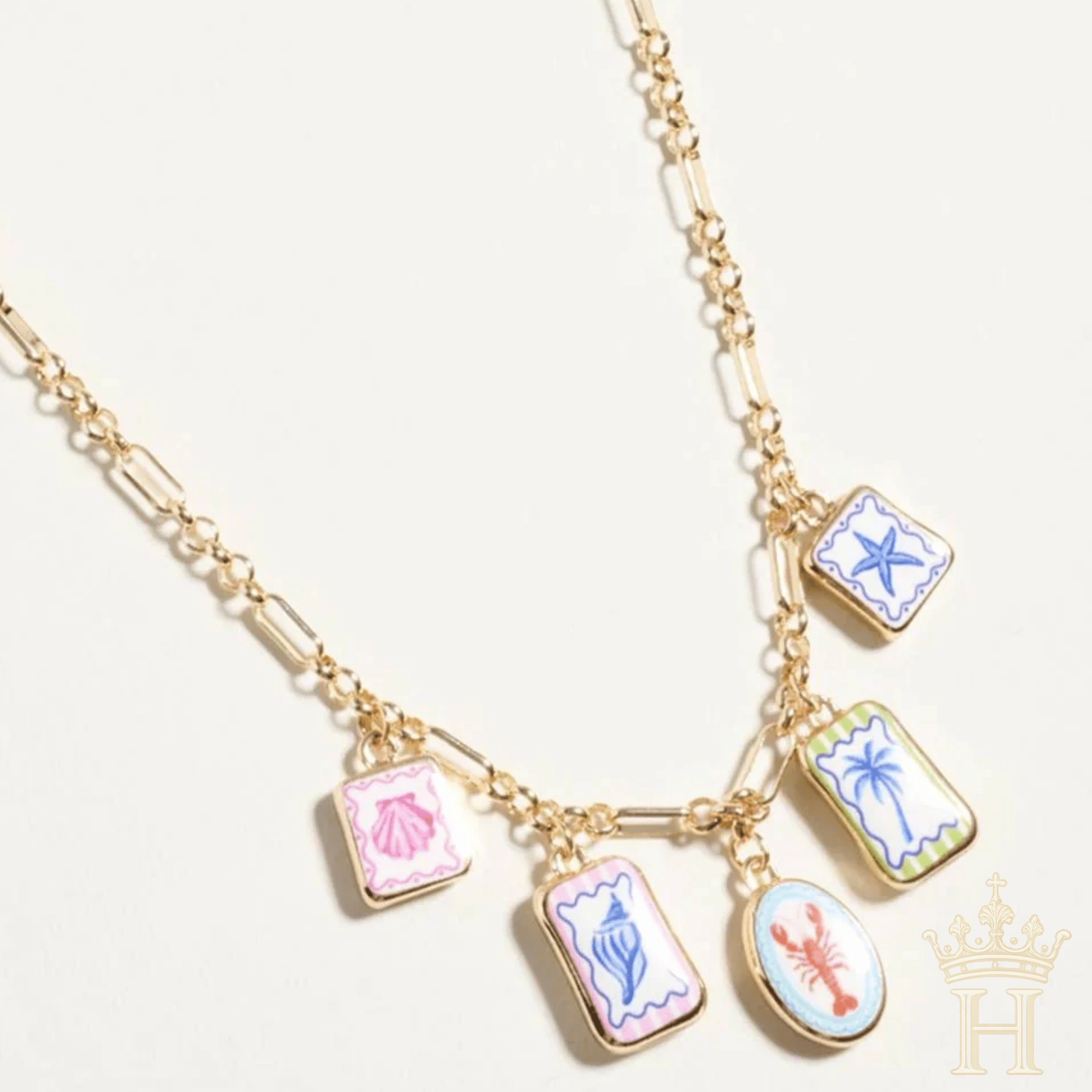 Coastal Tile Necklace - Halemi & Co.
