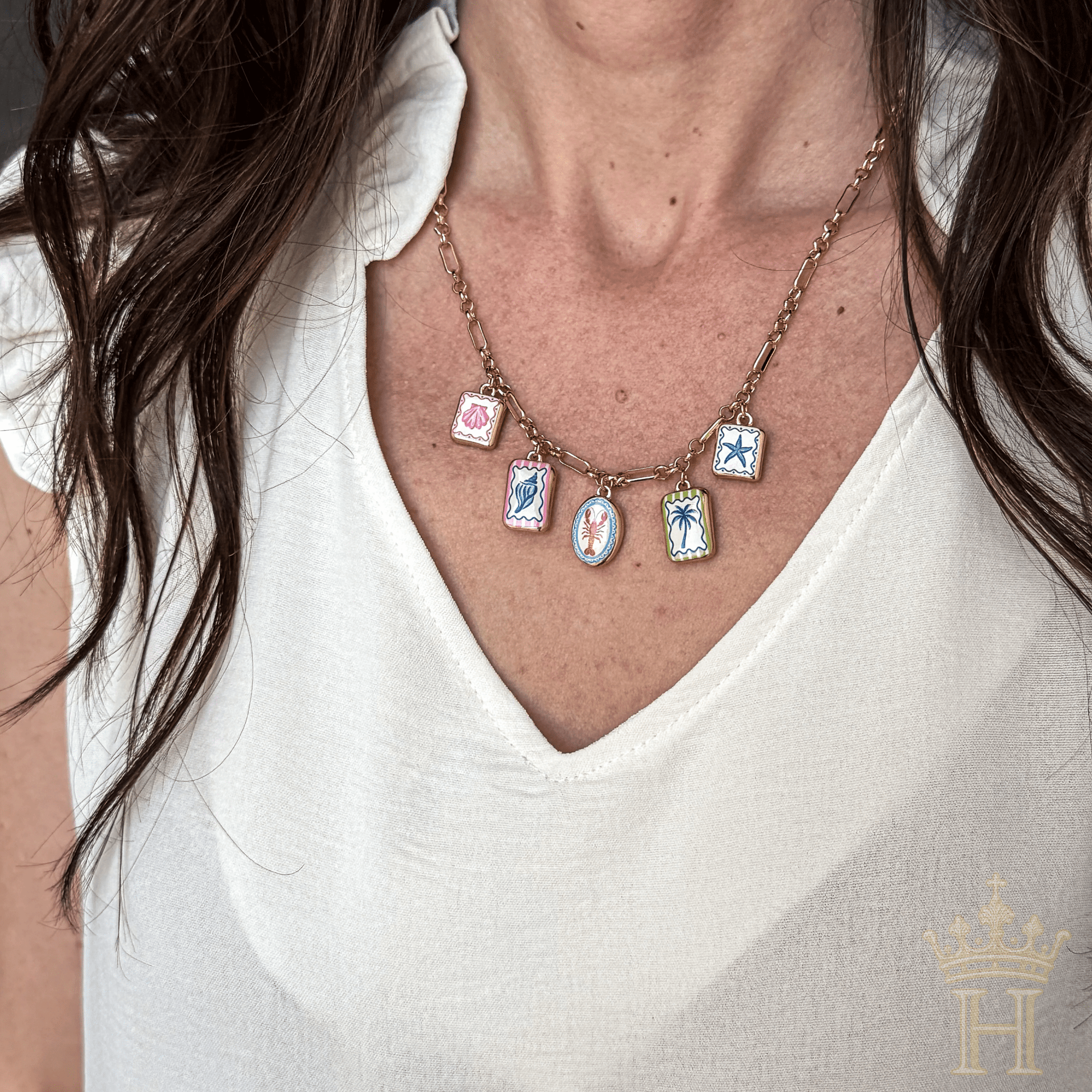 Coastal Tile Necklace - Halemi & Co.