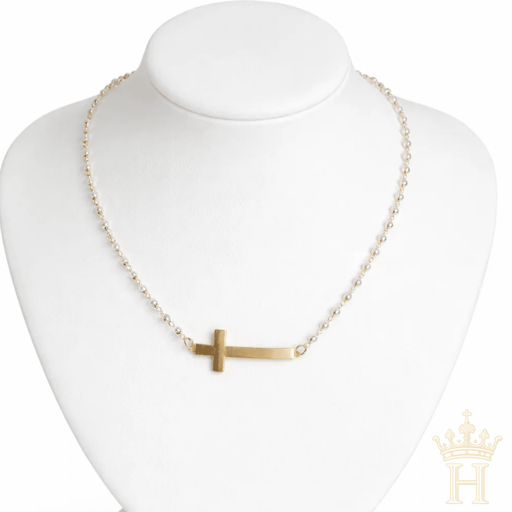 Cross Necklace & Stud Necklace Set - Halemi & Co.