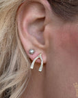 Crystal Wishbone Earrings - Halemi & Co.