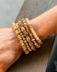 Desert Gold Beaded Bracelet Stack - Halemi & Co.
