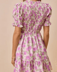 Floral boutique dress with flattering feminine silhouette
