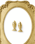 Golden Coastal Fish Drop Earrings - Halemi & Co.