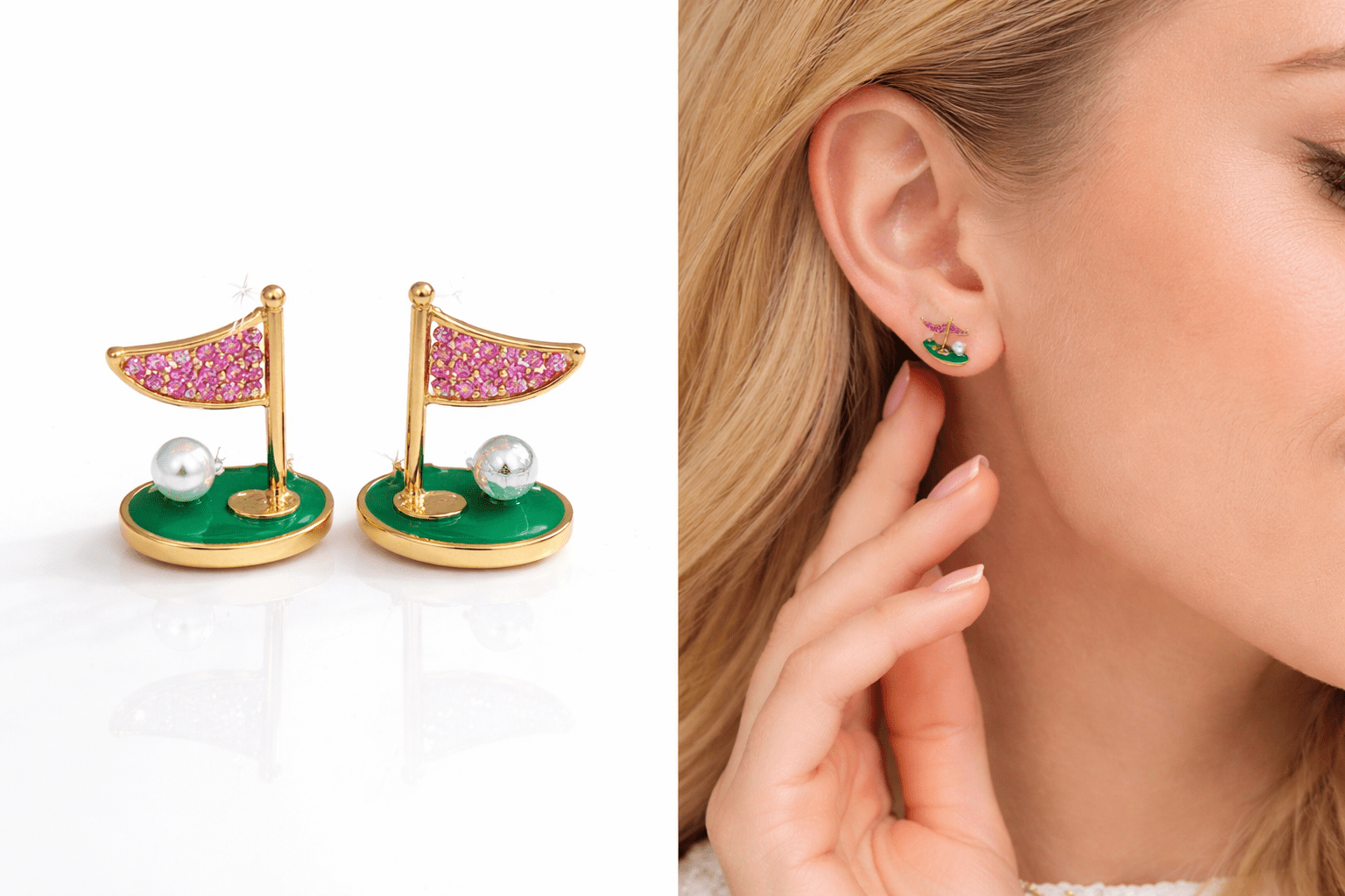 Golf Stud Earrings - Halemi & Co.