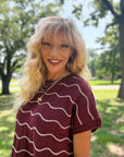 Harvest Waves Scalloped Knit Sweater Top - Halemi & Co.