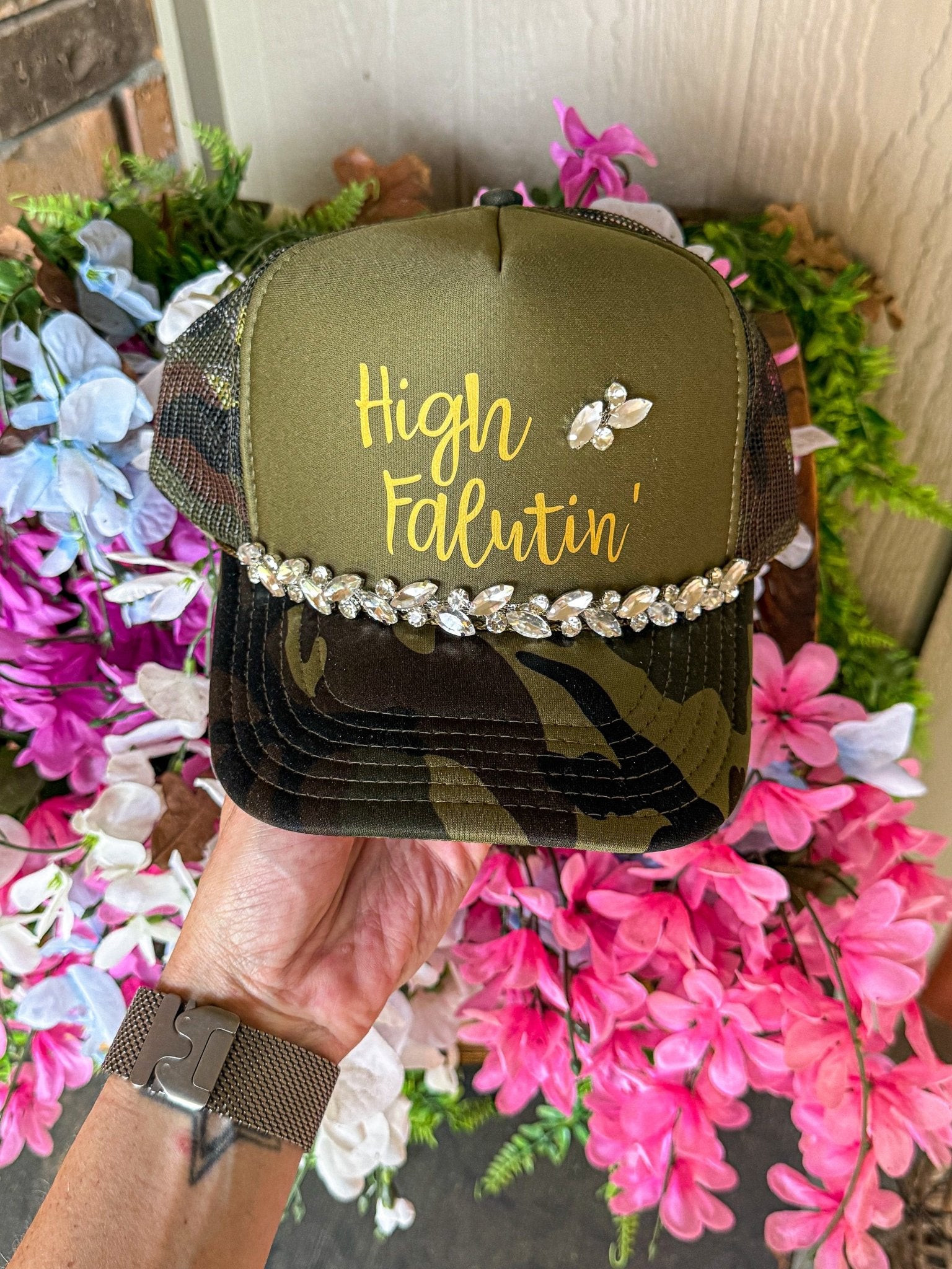 High Falutin’ Rhinestone Trucker Hat - Halemi &amp; Co.