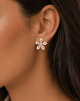 Ivory Flower Studs - Halemi & Co.