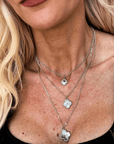 Layered Floral Necklace & Stud Set - Halemi & Co.
