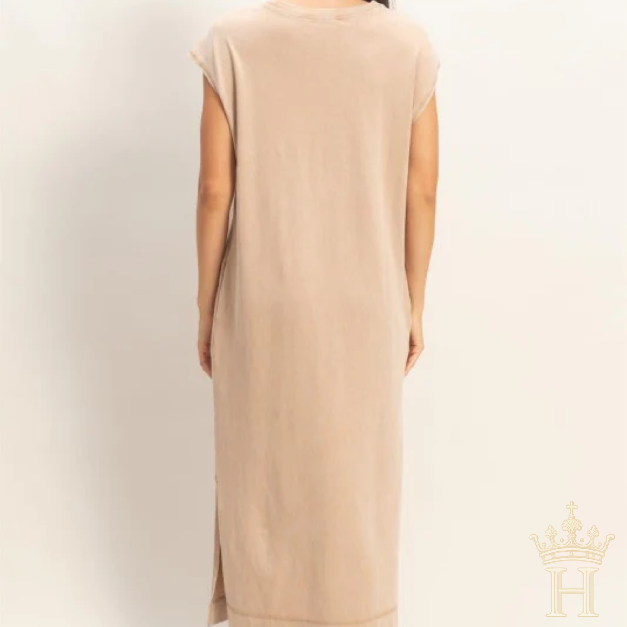 Mineral Wash Oversized Midi Dress - Halemi & Co.