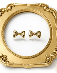 Mini Gold Bow Stud Earrings - Halemi & Co.