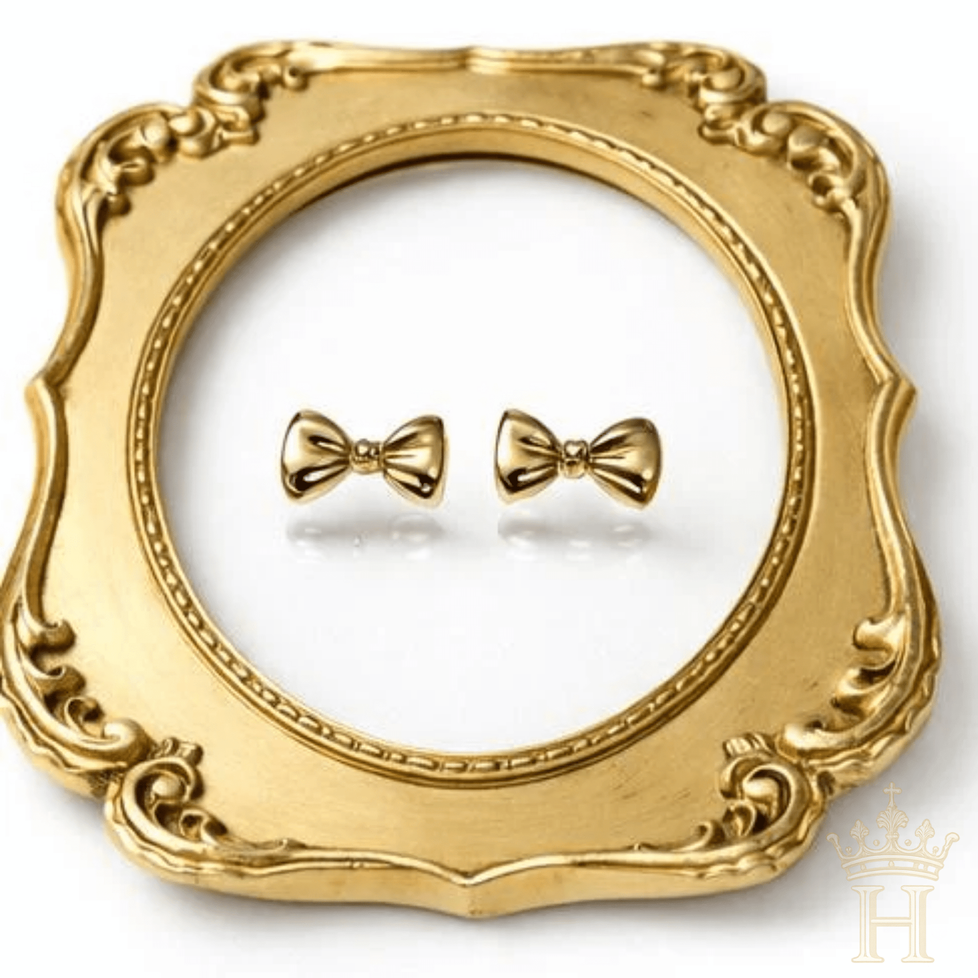 Mini Gold Bow Stud Earrings - Halemi & Co.