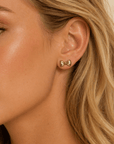 Mini Gold Bow Stud Earrings - Halemi & Co.