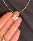 Monogram Initial Clover Necklace - Halemi & Co.