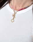 Multi Color Beaded Charm Necklace - Halemi & Co.