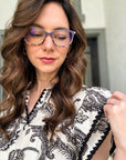 Paisley Ruffle Sleeve Top - Halemi & Co.