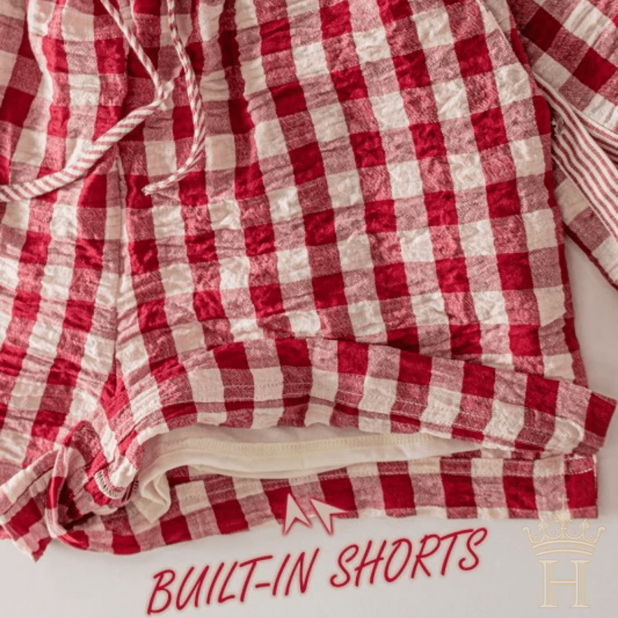 Red Gingham Matching Set - Halemi & Co.