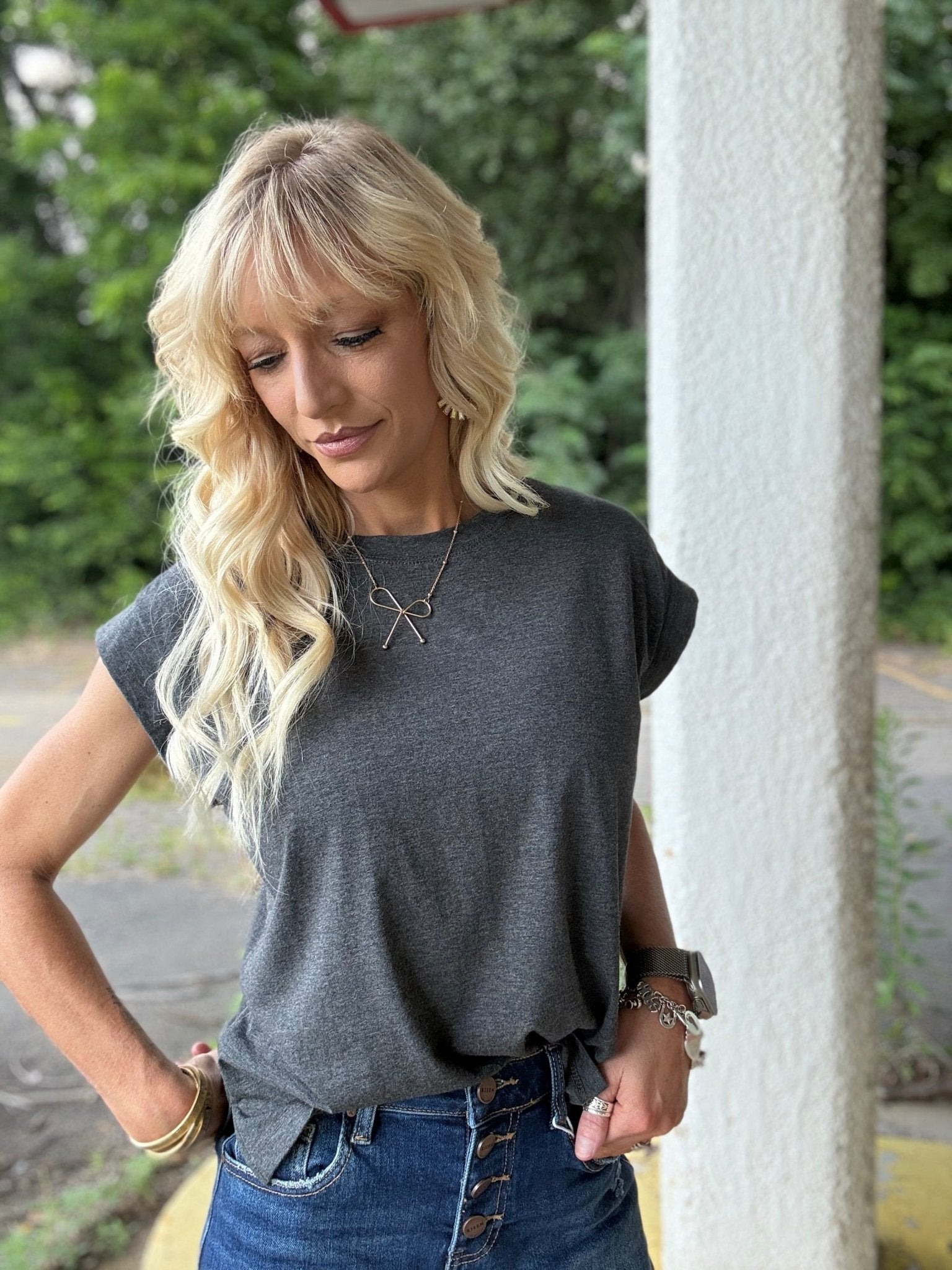 Relaxed Cap Sleeve Top - Halemi & Co.