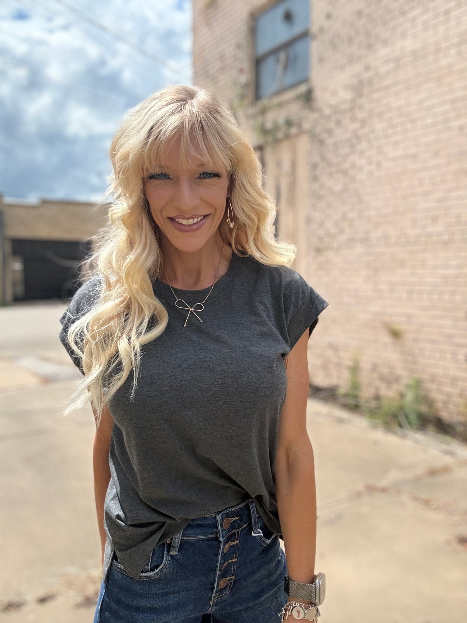 Relaxed Cap Sleeve Top - Halemi & Co.