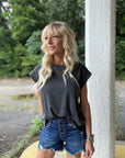 Relaxed Cap Sleeve Top - Halemi & Co.