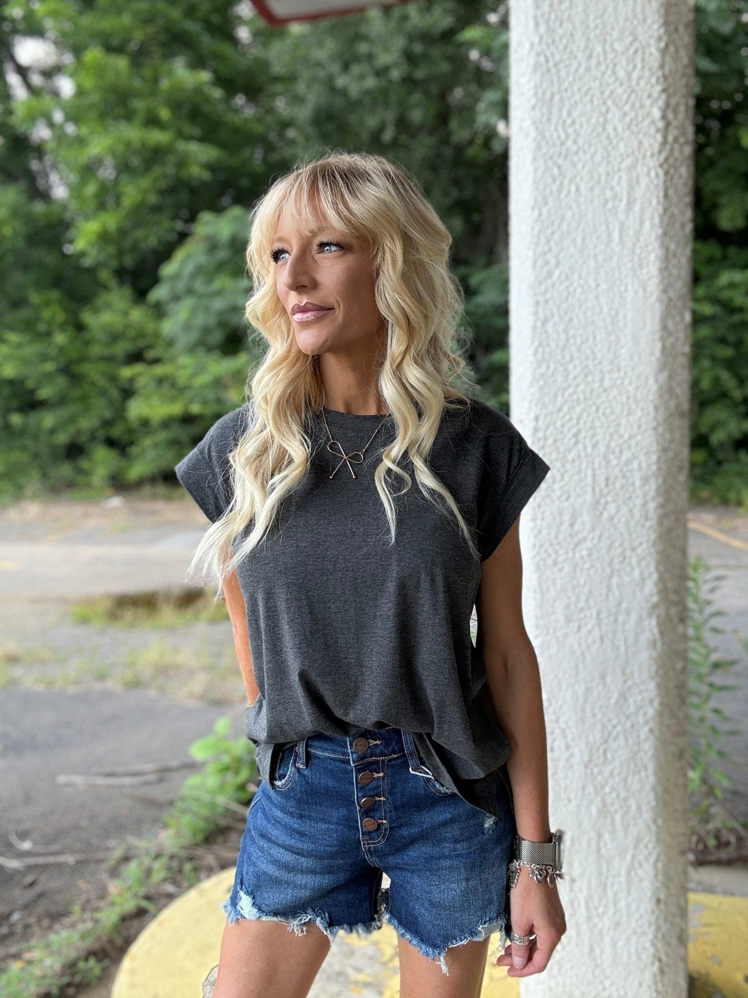 Relaxed Cap Sleeve Top - Halemi & Co.