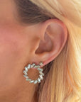 Rhinestone Circle Studs - Halemi & Co.