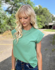 Sage Relaxed Cap Sleeve Top - Halemi & Co.